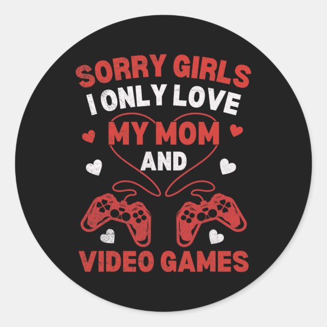 Pegatina Redonda Divertido Día de San Valentín Gracioso Para Niños  (Anverso)