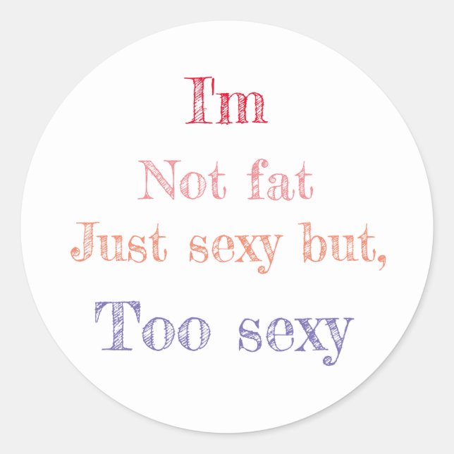 Pegatina Redonda Divertido dicho (Anverso)