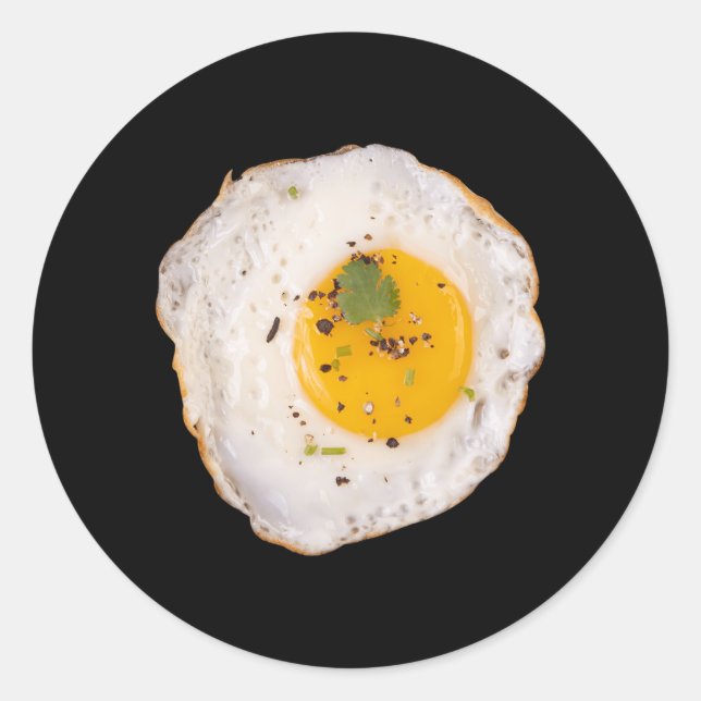 Pegatina Redonda Divertido disfraz de huevo Navidades de Huevo de H (Anverso)