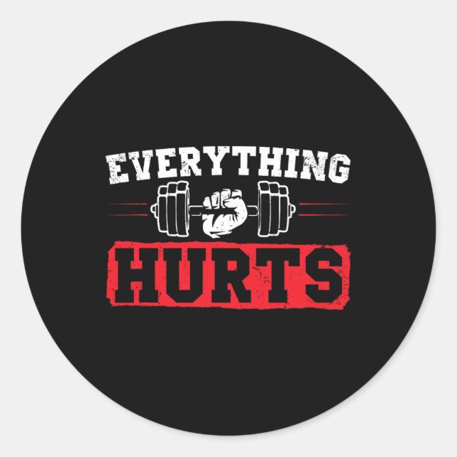 Pegatina Redonda Divertido entrenamiento diciendo que los amantes d (Anverso)