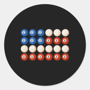 Pegatina Redonda Divertido grupo patriótico bandera estadounidense 