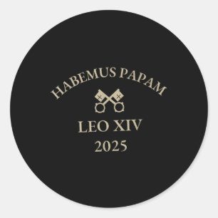 Pegatina Redonda Divertido Habemus Papam Papa Leo Xiv 2025 Católico