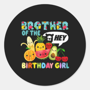 Pegatina Redonda Divertido Hey Familia De Osos Del Baile Del Chica 