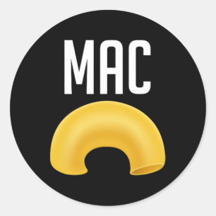 Pegatina Redonda Divertido juego de macarrones y disfraz de Hallowe