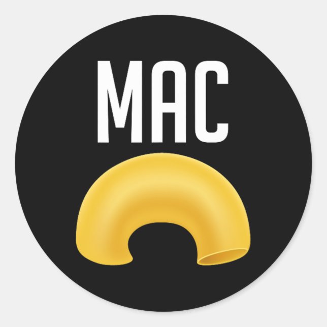 Pegatina Redonda Divertido juego de macarrones y disfraz de Hallowe (Anverso)