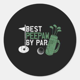Pegatina Redonda Divertido Mejor Bunnyaw Por Par Día del Padre Aman