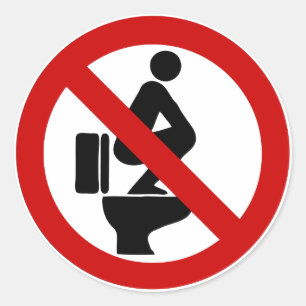 Pegatina Redonda Divertido NINGUNOS pies en el ⚠ tailandés del