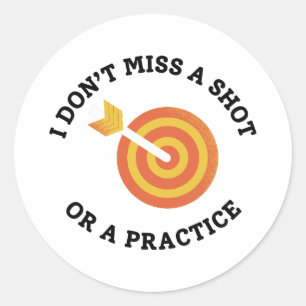 Pegatina Redonda Divertido padre de tiro al arco dice