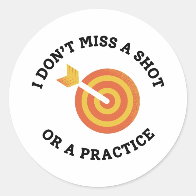 Pegatina Redonda Divertido padre de tiro al arco dice (Anverso)