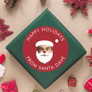 Pegatina Redonda Divertido Personalizado de cara intercambiar Papá 