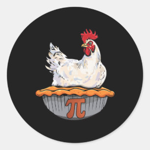 Pegatina Redonda Divertido pie de pollo Lover Math Geek Math Nerd P