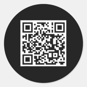Pegatina Redonda Divertido presidente de Qr Trump, código de baile