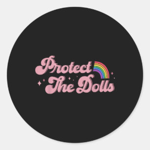 Pegatina Redonda Divertido Proteger Las Muñecas Trans Lgbt Igualdad