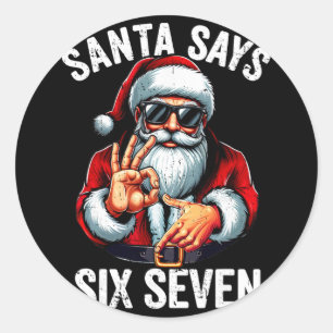 Pegatina Redonda Divertido Seis Siete 6 7 Meme Gen Alfa Argot 6 7 S