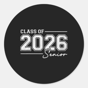 Pegatina Redonda Divertido Senior 2026 Cl De 2026 Seniors De vuelta