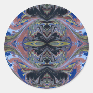 Pegatina Redonda Divertido tema gótico negro y amarillo