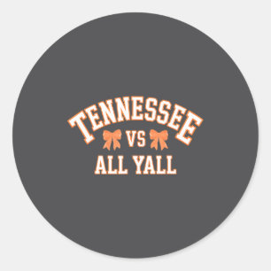 Pegatina Redonda Divertido Tennessee -vs- Todos Ustedes, Knoxville
