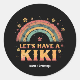 Pegatina Redonda Divertido "Vamos a tener un Kiki" transgénero LGBT