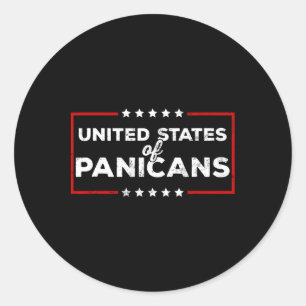 Pegatina Redonda Divertidos aranceles de Trump Orgullosos Estados U