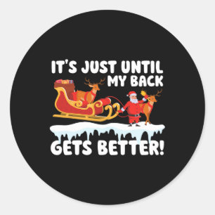 Pegatina Redonda Divertidos Navidades Terapéuticos Físicos Terapia 