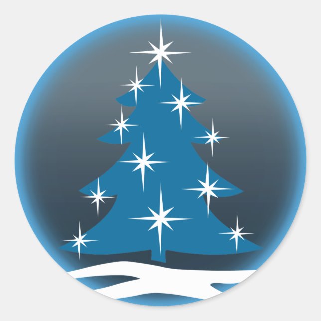 Pegatina Redonda Divertidos Pegatinas de vacaciones Pegatinas Blue  (Anverso)