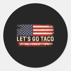 Pegatina Redonda Divertidos vamos a Taco 23