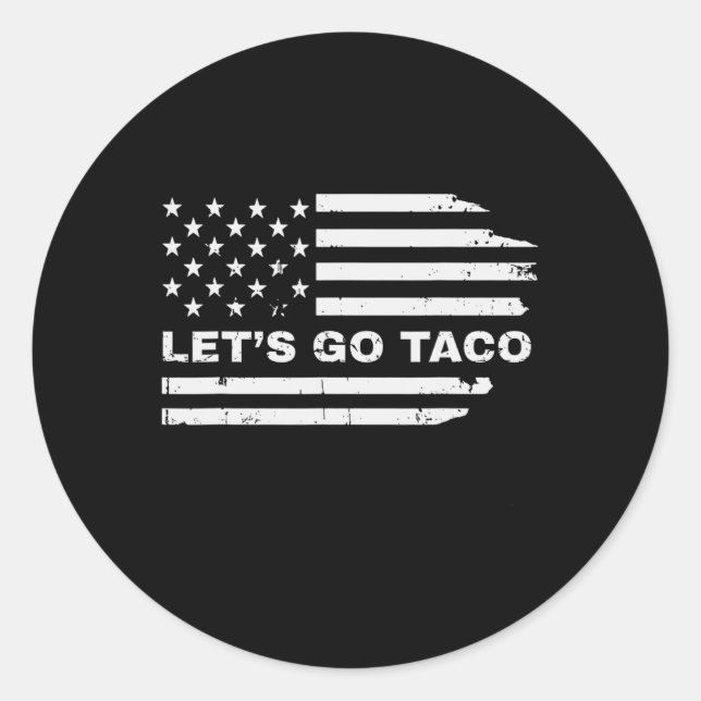 Pegatina Redonda Divertidos vamos a Taco 38 (Anverso)