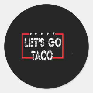 Pegatina Redonda Divertidos vamos a Taco 53