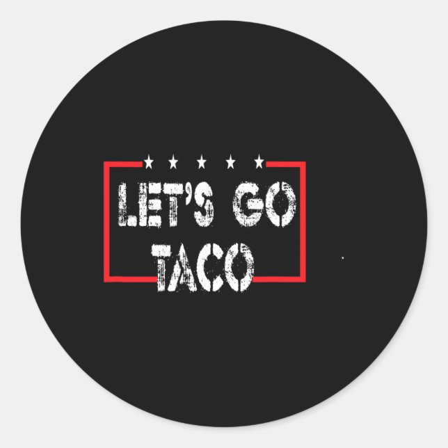Pegatina Redonda Divertidos vamos a Taco 53 (Anverso)