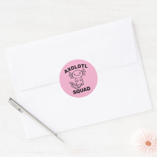 Pegatina Redonda Divi squad de Axolotl lindo gracioso fiesta editab