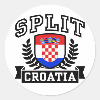 Pegatina Redonda Dividir Croacia