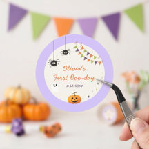 Diviértete Colorido Cumpleaños de Halloween Pegati