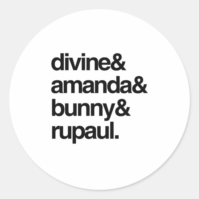 Pegatina Redonda Divina Amanda Bunny y Ru (Anverso)