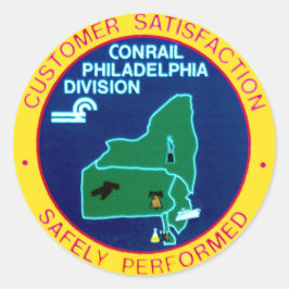 Pegatina Redonda División Conrail Philadelphia