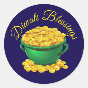 Pegatina Redonda Diwali propicio
