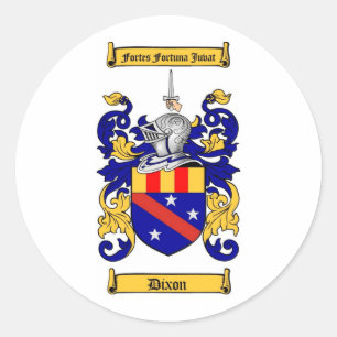 PEGATINA REDONDA DIXON FAMILIAR CREST - DIXON COAT OF ARMS