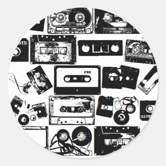 Pegatina Redonda dj (Anverso)