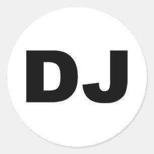 PEGATINA REDONDA DJ