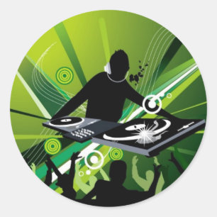 Pegatina Redonda dj-3