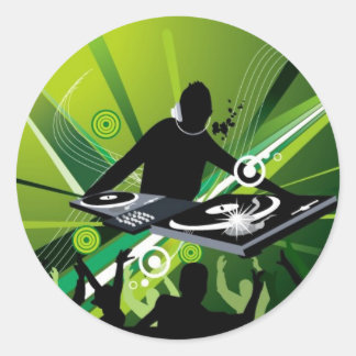 Pegatina Redonda dj-3