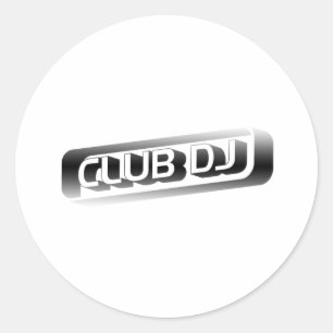 Pegatina Redonda DJ Club
