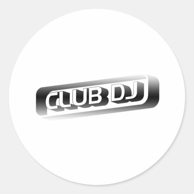 Pegatina Redonda DJ Club (Anverso)