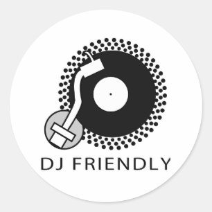 Pegatina Redonda DJ Friendly
