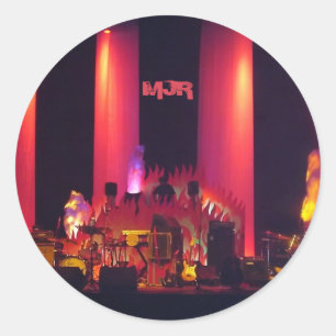 Pegatina Redonda DJ Juega antes de la banda en vivo