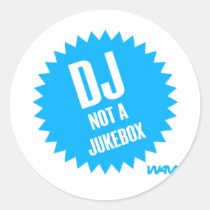 Pegatina Redonda DJ no es una rockola