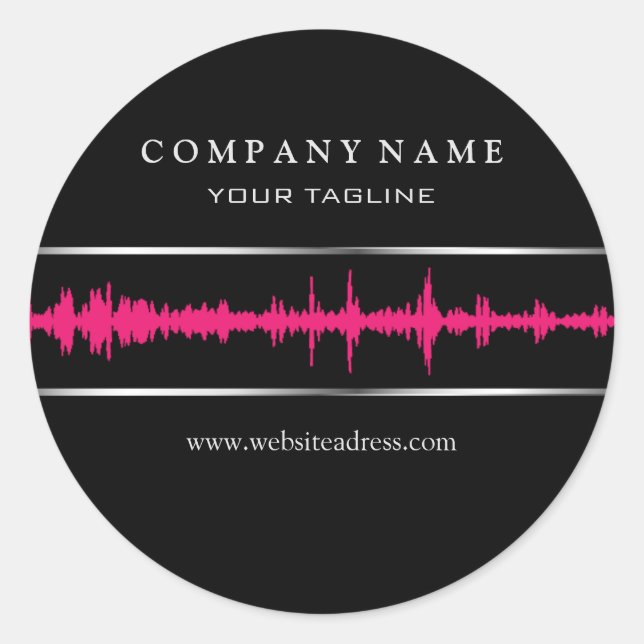 Pegatina Redonda DJ/Pegatina musical (Anverso)