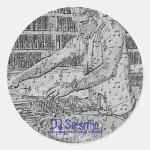 Pegatina Redonda DJ Seismic - Makin Music!