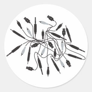 Pegatina Redonda DJ Wires
