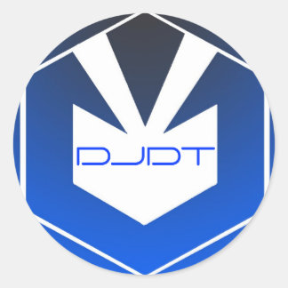 Pegatina Redonda DJDT Blue Sticker Large