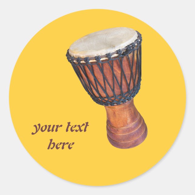 Pegatina Redonda djembe (Anverso)